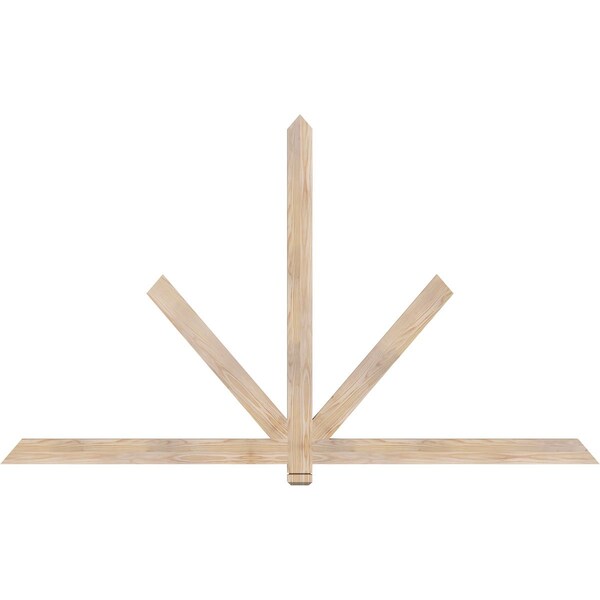Ekena Millwork Kennewick Smooth Timber Gable Bracket, Douglas Fir, 84"W x 49"H x 1 1/2"D x 3 1/2"F, 14/12 Pitch GBW084X49X0204KEN00SDF - main